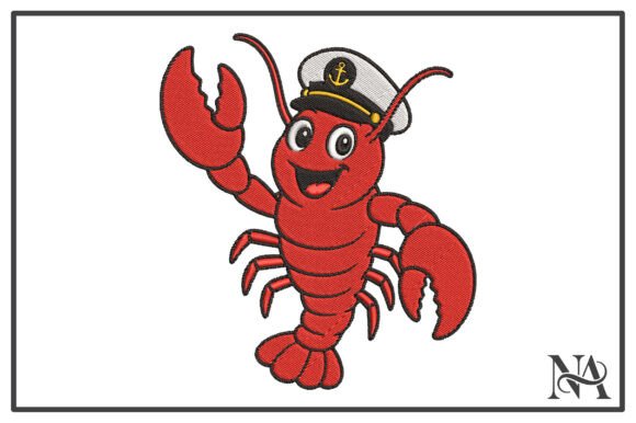 Cute Captain Lobster Embroidery Design Review