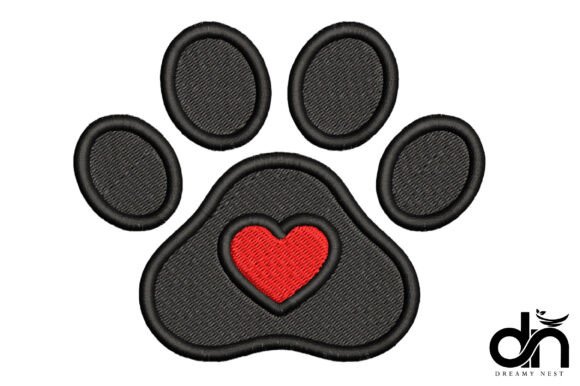 Dog Paw with Heart Embroidery Design Review