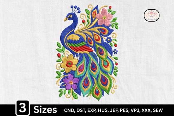 Floral Bird Folk Art Peacock Review: A Vibrant Embroidery Design for Personalized Gifts