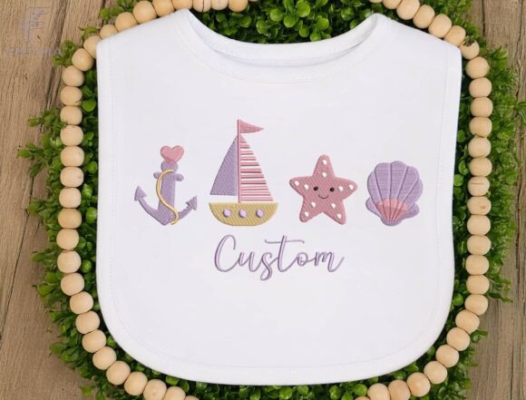 Personalized Coastal Embroidery Design Review for Small Business Use