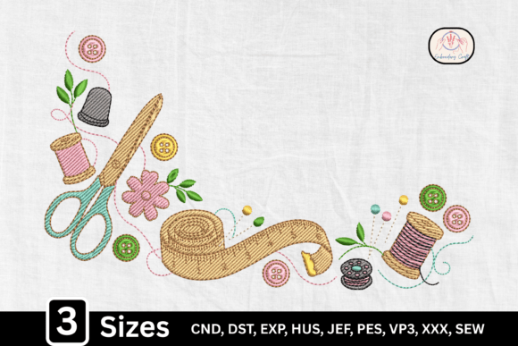 Sewing Corner Sewing Tools – A Versatile Embroidery Design for Crafters